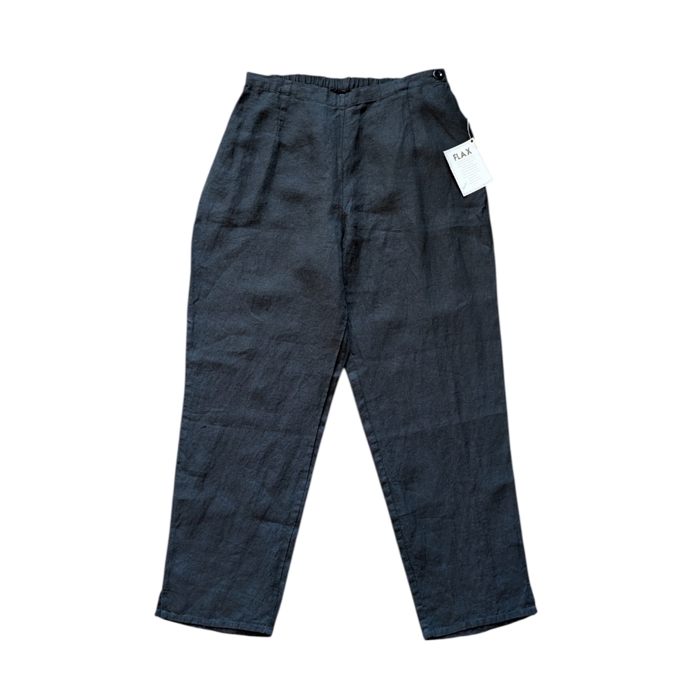Flax High Rise Tapered Leg Linen Pants NWT Size Large